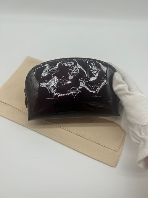 cosmetic pouch PM amarante vernis
