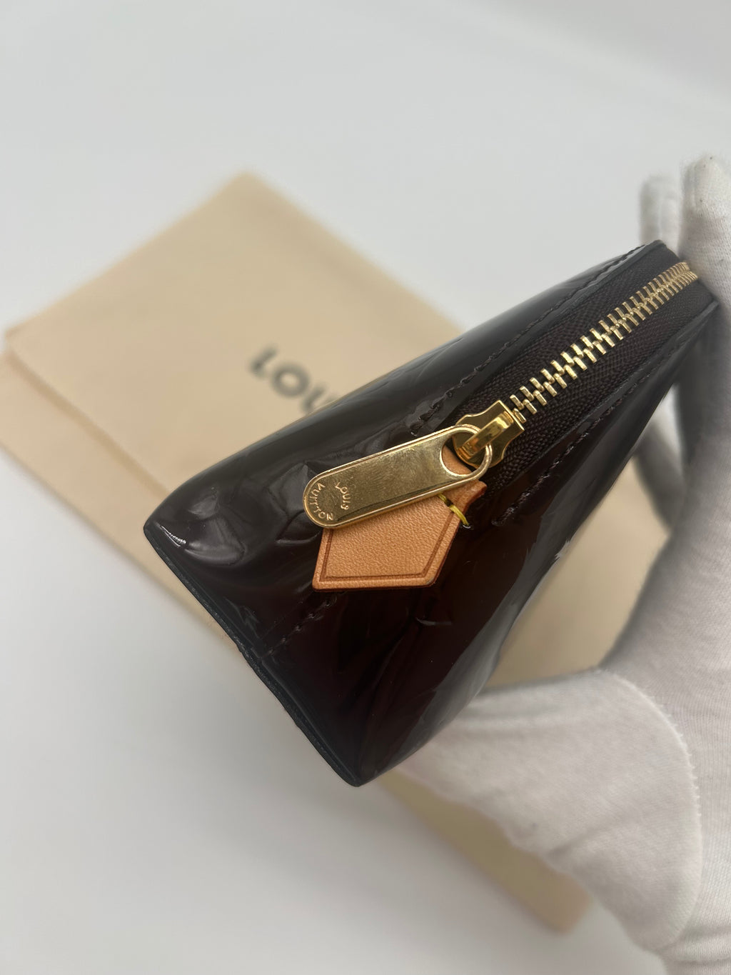 cosmetic pouch PM amarante vernis